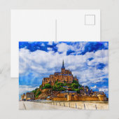 Le Mont Saint Michel, Frankrijk Briefkaart (Voorkant / Achterkant)