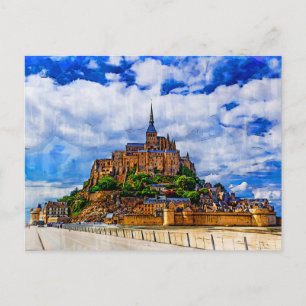 Le Mont Saint Michel, Frankrijk Briefkaart