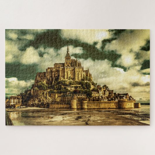 Le Mont Saint Michel, Frankrijk. Legpuzzel (Horizontaal)