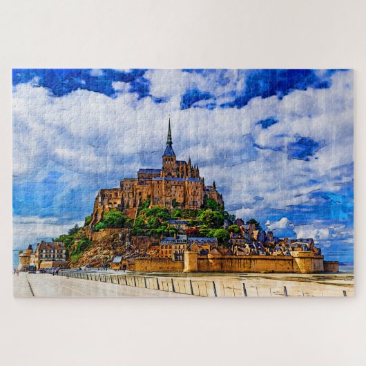 Le Mont Saint Michel, Frankrijk Legpuzzel (Horizontaal)