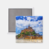 Le Mont Saint Michel, Frankrijk Magneet (Voorkant / Achterkant)