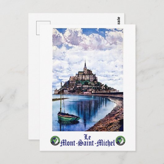 Le Mont-Saint-Michel, Normandy, Frankrijk, Briefkaart (Voorkant / Achterkant)