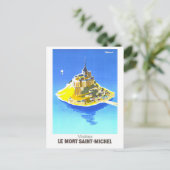Le Mont Saint-Michel Reisposter Briefkaart (Staand voorkant)