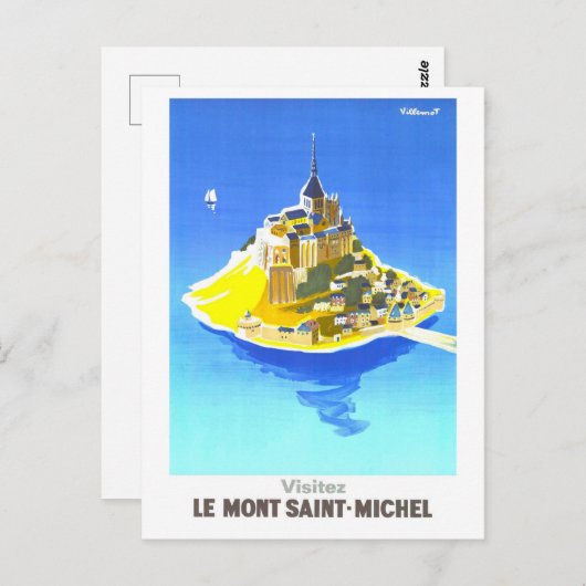 Le Mont Saint-Michel Reisposter Briefkaart (Voorkant / Achterkant)