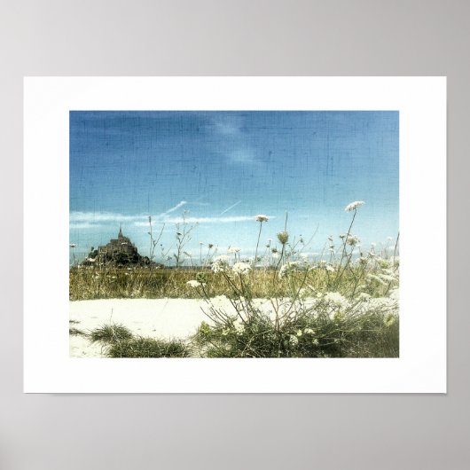 Le Mont Saint Michel Uitzicht Normandy France Post Poster (Voorkant)