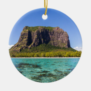 Le Morne Brabant Mauritius met panoramisch zee Keramisch Ornament