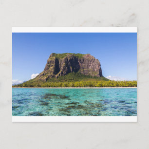Le Morne Brabant Mauritius met zee panoramiek Briefkaart