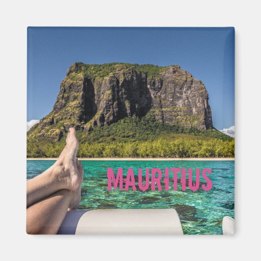 Le Morne Brabant Mauritius uitzicht van boot op ze Magneet (Voorkant)