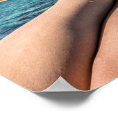 Le Morne Brabant Mauritius uitzicht van boot op ze Poster (Hoek)