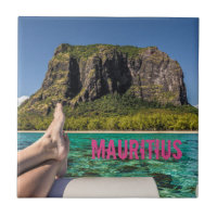 Le Morne Brabant Mauritius uitzicht van boot op ze
