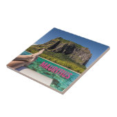 Le Morne Brabant Mauritius uitzicht van boot op ze Tegeltje (Zijkant)