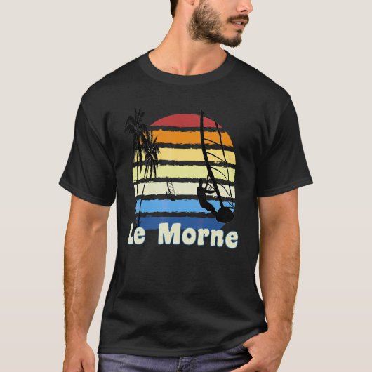 Le Morne Mauritius Windsurfen Windsurf Strand T-shirt (Voorkant)