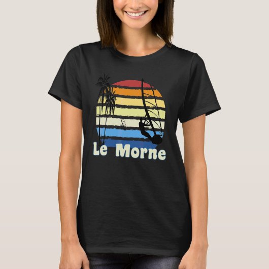 Le Morne Mauritius Windsurfen Windsurf Strand T-shirt (Voorkant)