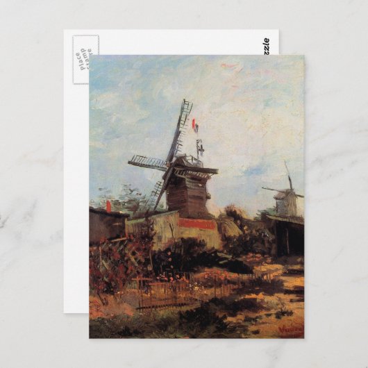 Le Moulin de Blute Fin by Vincent van Gogh Briefkaart (Voorkant / Achterkant)