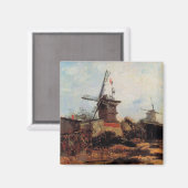 Le Moulin de Blute Fin by Vincent van Gogh Magneet (Voorkant / Achterkant)