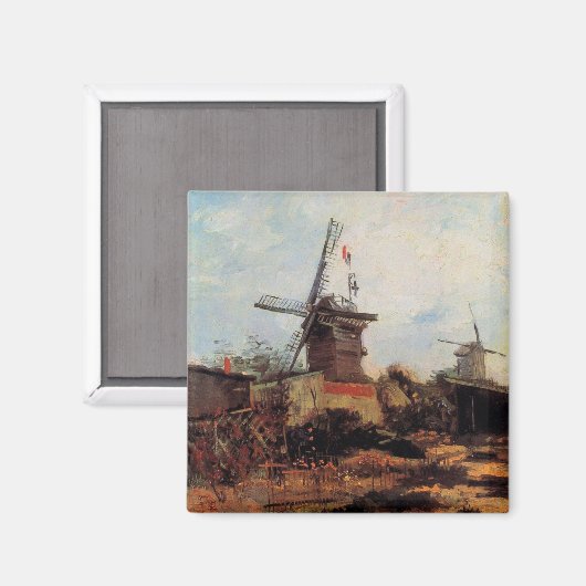 Le Moulin de Blute Fin by Vincent van Gogh Magneet (Voorkant / Achterkant)