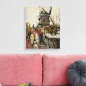 Le Moulin de Blute-Fin - Van Gogh - c1886 Canvas Afdruk (Insitu (Woonkamer))