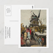 Le Moulin de Blute-Fin, Vincent van Gogh Briefkaart (Voorkant / Achterkant)