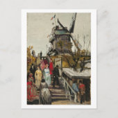 Le Moulin de Blute-Fin, Vincent van Gogh Briefkaart (Voorkant)