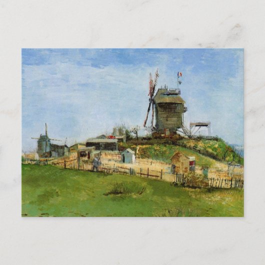 Le Moulin de la Galette door Vincent van Gogh Briefkaart (Voorkant)