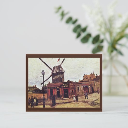 Le Moulin de La Galette door Vincent van Gogh Briefkaart (Staand voorkant)