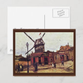 Le Moulin de La Galette door Vincent van Gogh Briefkaart (Voorkant / Achterkant)
