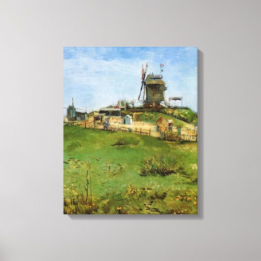 Le Moulin de la Galette door Vincent van Gogh Canvas Afdruk (Voorkant)