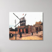Le Moulin de la Galette door Vincent van Gogh Canvas Afdruk (Voorkant)