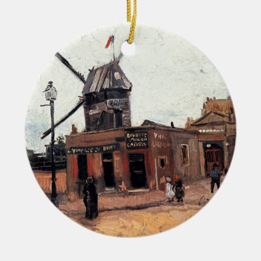 Le Moulin de la Galette door Vincent van Gogh Keramisch Ornament (Voorkant)