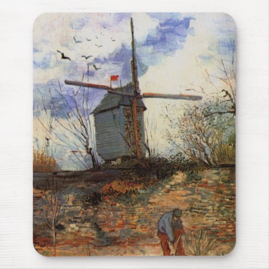 Le Moulin de la Galette door Vincent van Gogh Muismat (Voorkant)