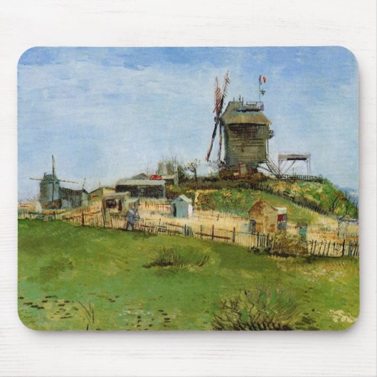 Le Moulin de la Galette door Vincent van Gogh Muismat (Voorkant)