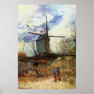 Le Moulin de la Galette door Vincent van Gogh Poster
