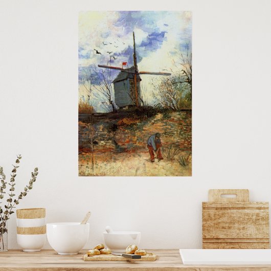 Le Moulin de la Galette door Vincent van Gogh Poster (Keuken)