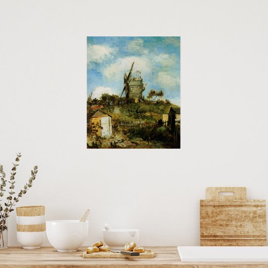 Le Moulin de la Galette door Vincent van Gogh Poster (Keuken)