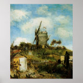 Le Moulin de la Galette door Vincent van Gogh Poster (Voorkant)