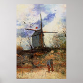 Le Moulin de la Galette door Vincent van Gogh Poster (Voorkant)