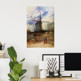 Le Moulin de la Galette door Vincent van Gogh Poster