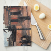 Le Moulin de la Galette door Vincent van Gogh Theedoek (Quarter Fold)