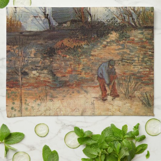 Le Moulin de la Galette door Vincent van Gogh Theedoek (Gevouwen)