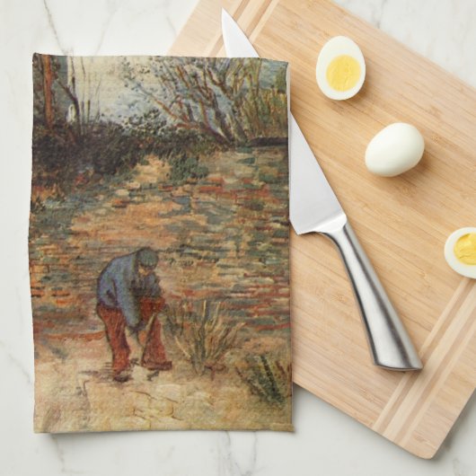 Le Moulin de la Galette door Vincent van Gogh Theedoek (Quarter Fold)