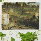 Le Moulin de la Galette door Vincent van Gogh Theedoek (Gevouwen)