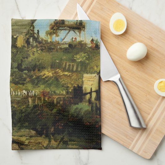 Le Moulin de la Galette door Vincent van Gogh Theedoek (Quarter Fold)