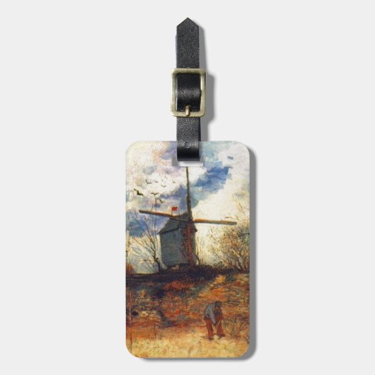 Le Moulin de la Galette Van Gogh Bagagelabel (Voorkant verticaal)