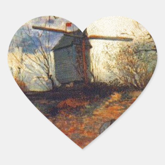 Le Moulin de la Galette Van Gogh Hart Sticker (Voorkant)