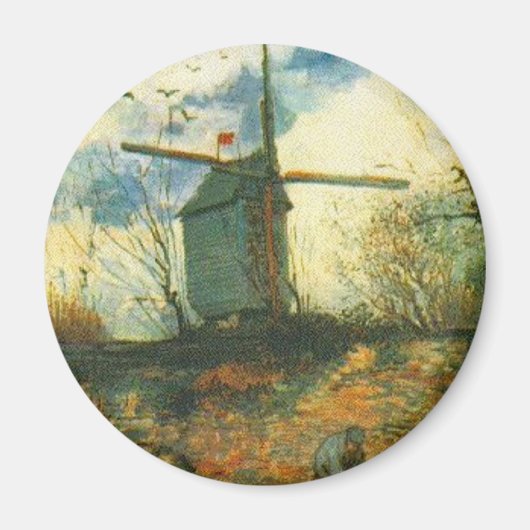 Le Moulin de la Galette Van Gogh Magneet (Voorkant)