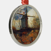 Le Moulin de la Galette Van Gogh Metalen Ornament (Rechts)