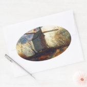 Le Moulin de la Galette Van Gogh Ovale Sticker (Envelop)
