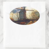 Le Moulin de la Galette Van Gogh Ovale Sticker (Tas)