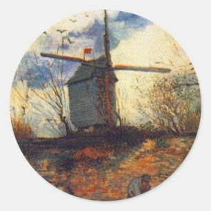 Le Moulin de la Galette Van Gogh Ronde Sticker