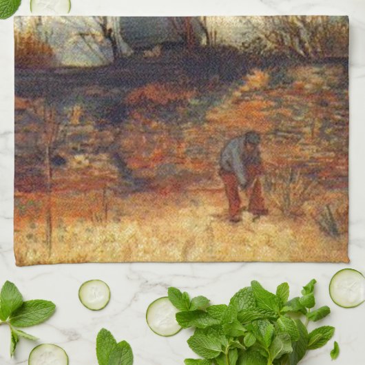 Le Moulin de la Galette Van Gogh Theedoek (Gevouwen)
